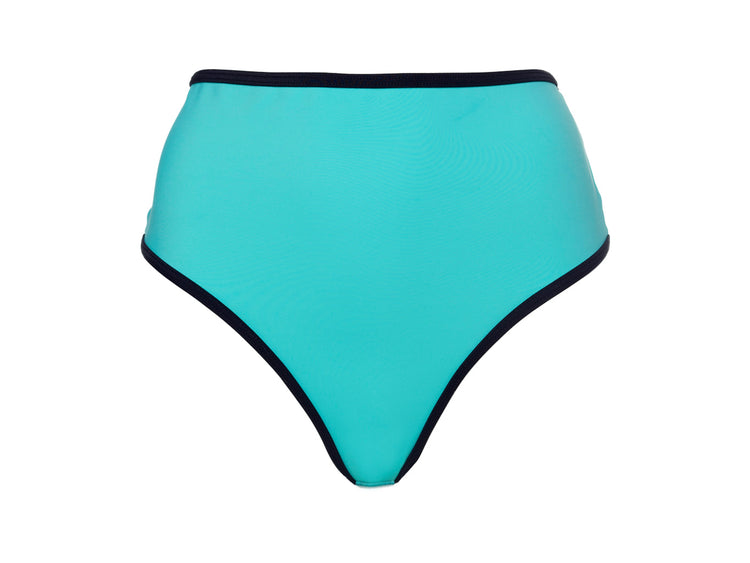 Maison Pixel Meeseeks Teal Hi Rise Bikini Bottom